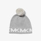 Logo Intarsia Knit Beanie and Scarf Set