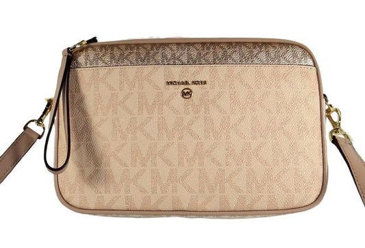 Michael Kors Jet Set Charm EW MK Signature VC Clutch Crossbody Bag