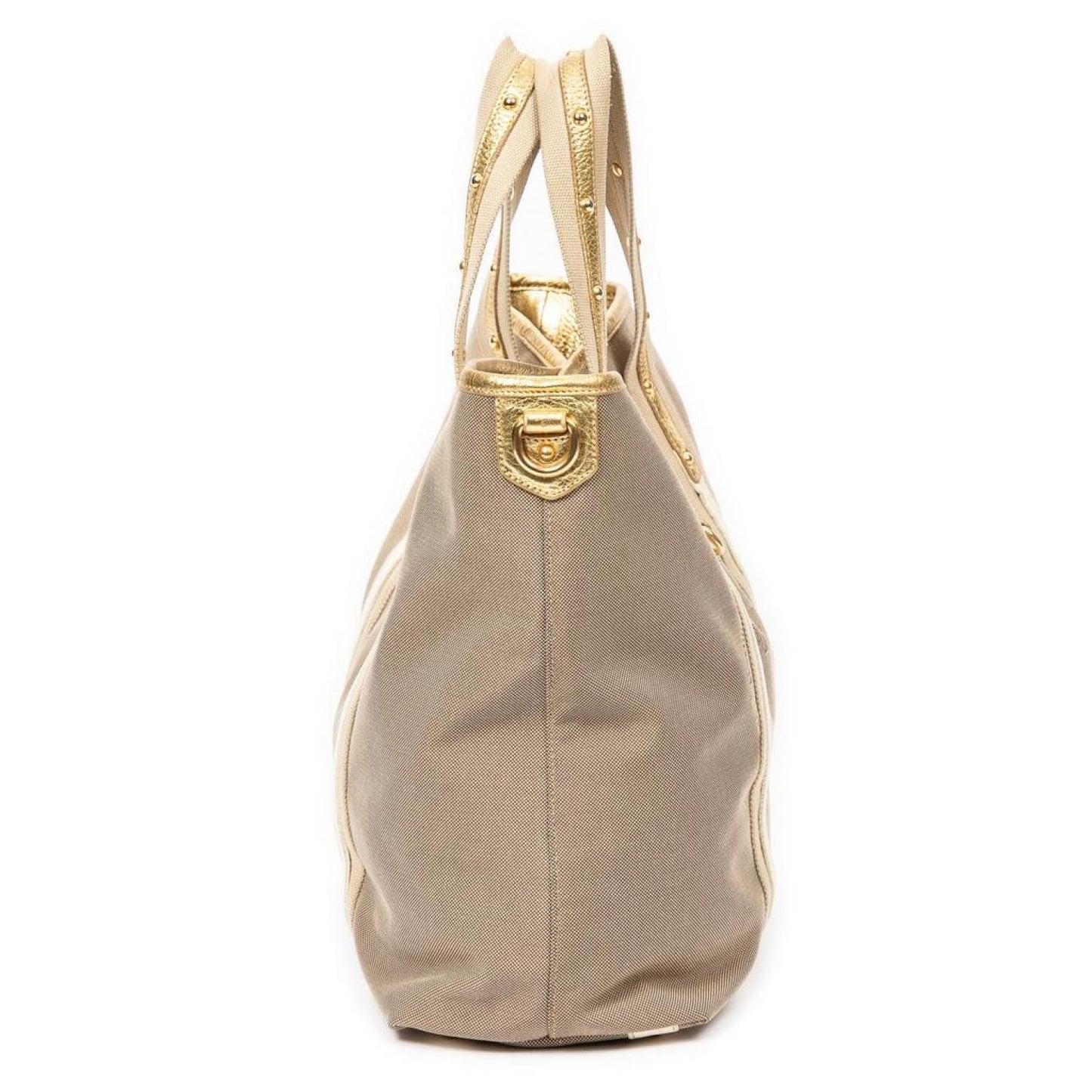 Studded Handle Jacquard Open Tote