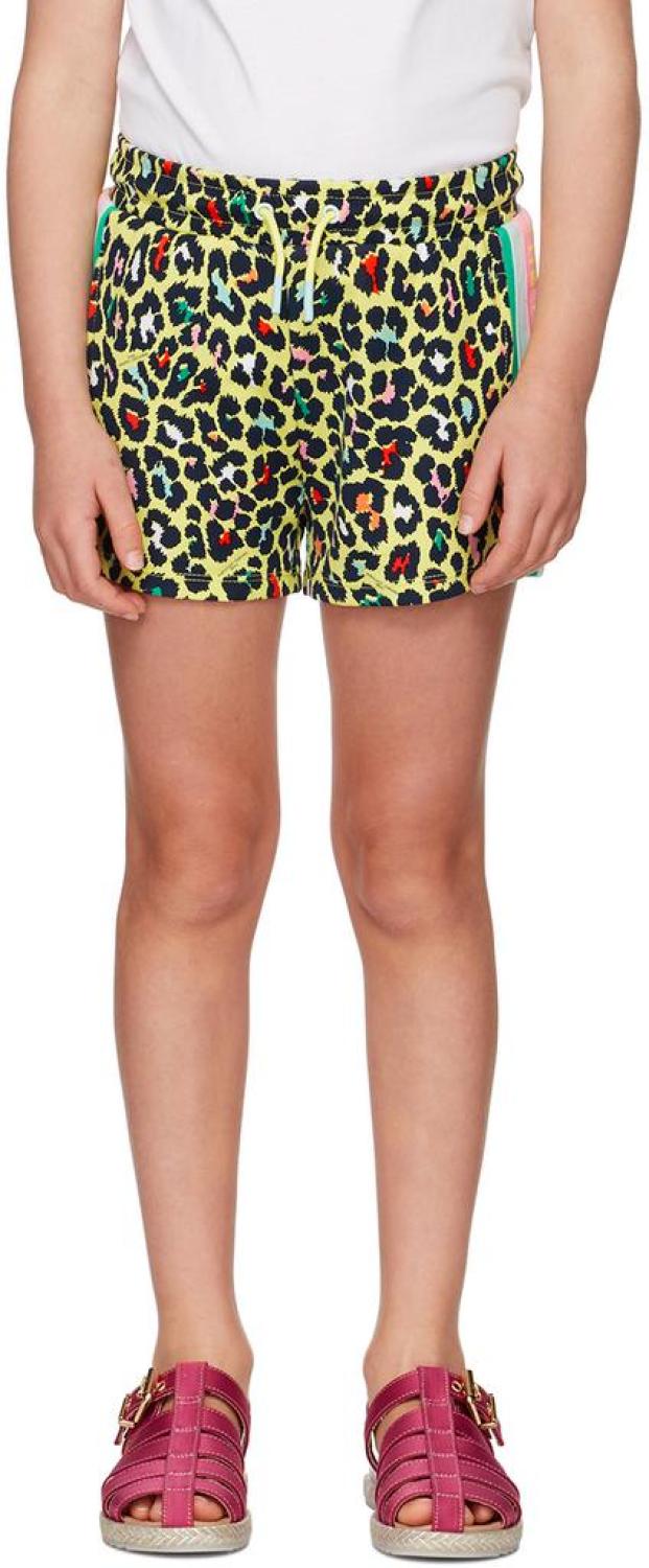Kids Yellow Cheetah Shorts