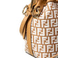 FENDI Mon Tresor Mini Raffia & Leather Bucket Bag