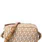 FENDI FF Mini Raffia & Leather Camera Bag
