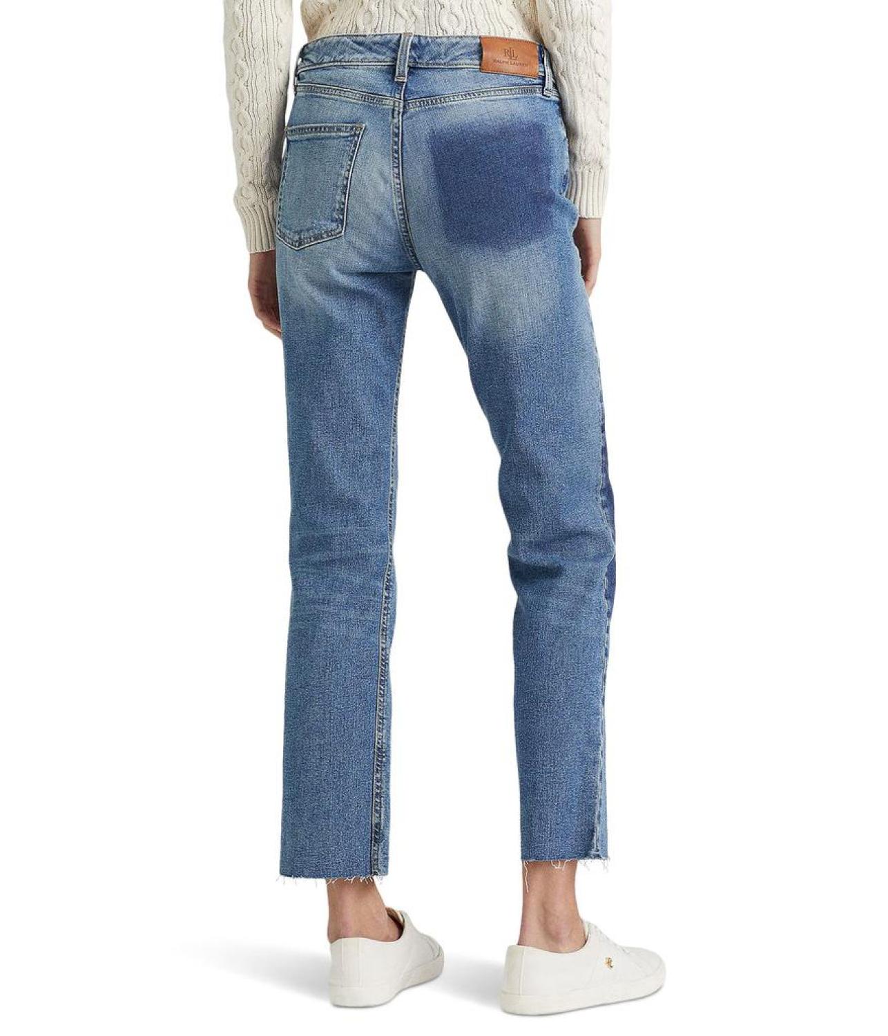 High-Rise Straight Cropped Jeans