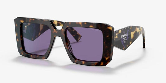 PRADA Women's PR23YS 2AU05Q Tortoise Frame Purple Lens Sunglasses