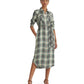Plaid Twill Shirtdress