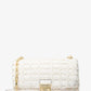 Tribeca Large Frayed Denim Shoulder Bag