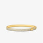 Precious Metal-Plated Sterling Silver Pavé Logo Bangle