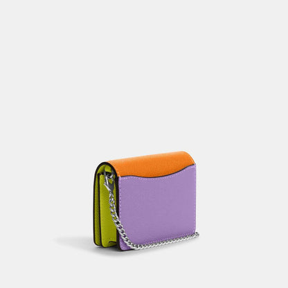 Coach Outlet Mini Wallet On A Chain In Colorblock