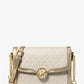 Leida Medium Metallic Signature Logo Shoulder Bag