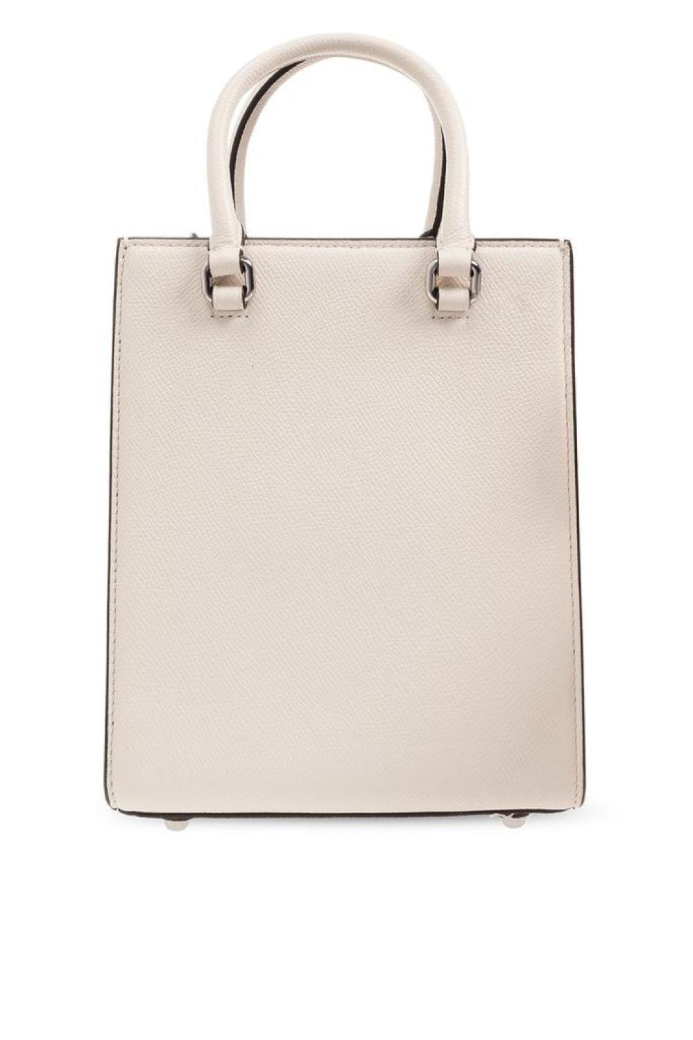 Coach Logo Plaque Top Handle Tote Bag