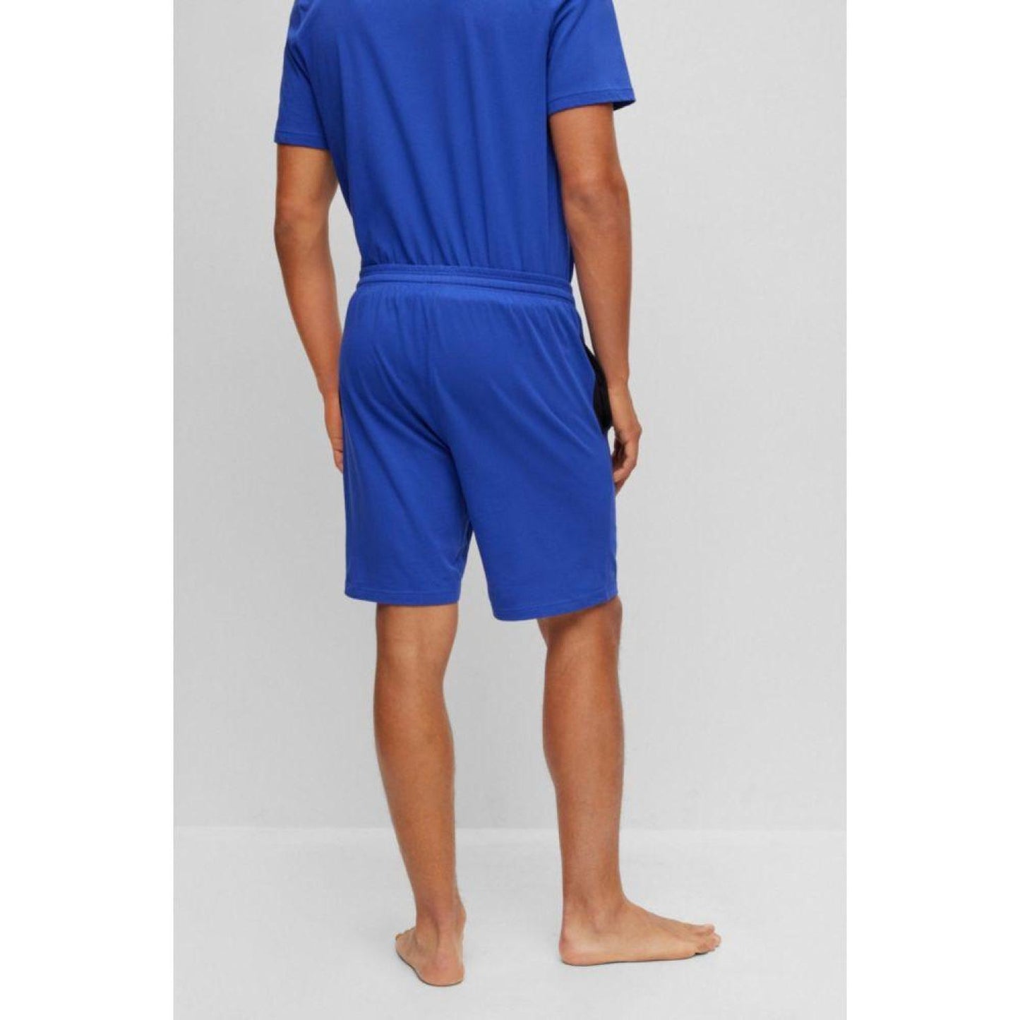 Stretch-cotton shorts with embroidered logo