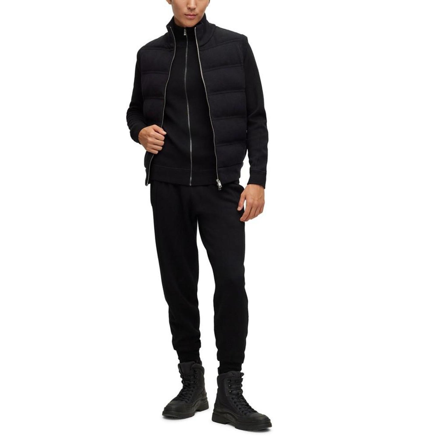 Men's Signature-Stripe Regular-Fit Zip-Up Cardigan
