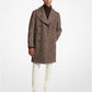 Herringbone Wool Blend Peacoat