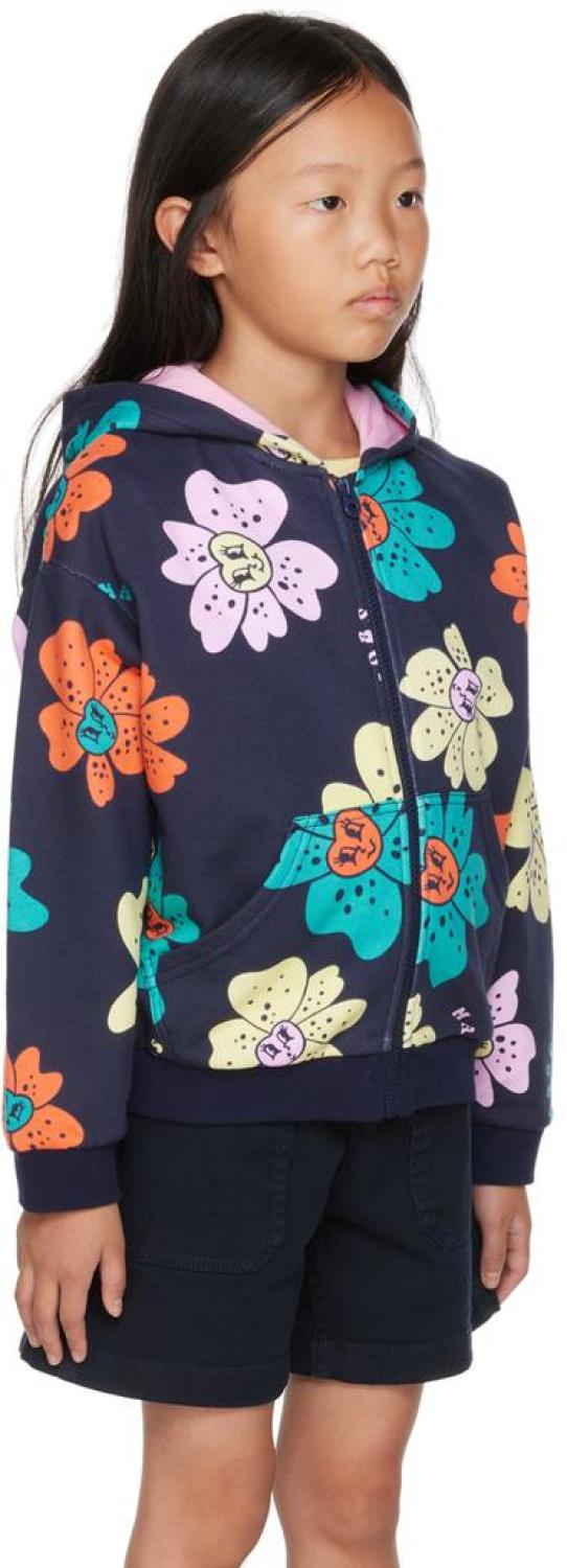 Kids Navy Cosmic Nature Hoodie