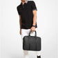 Hudson Logo and Leather Briefcase