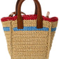 FENDI Sunshine Mini Raffia & Leather Tote