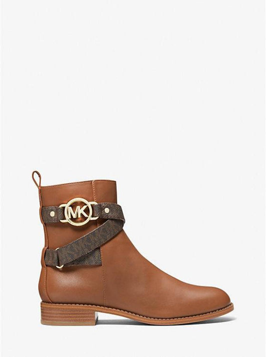 Rory Leather and Logo Ankle Boot