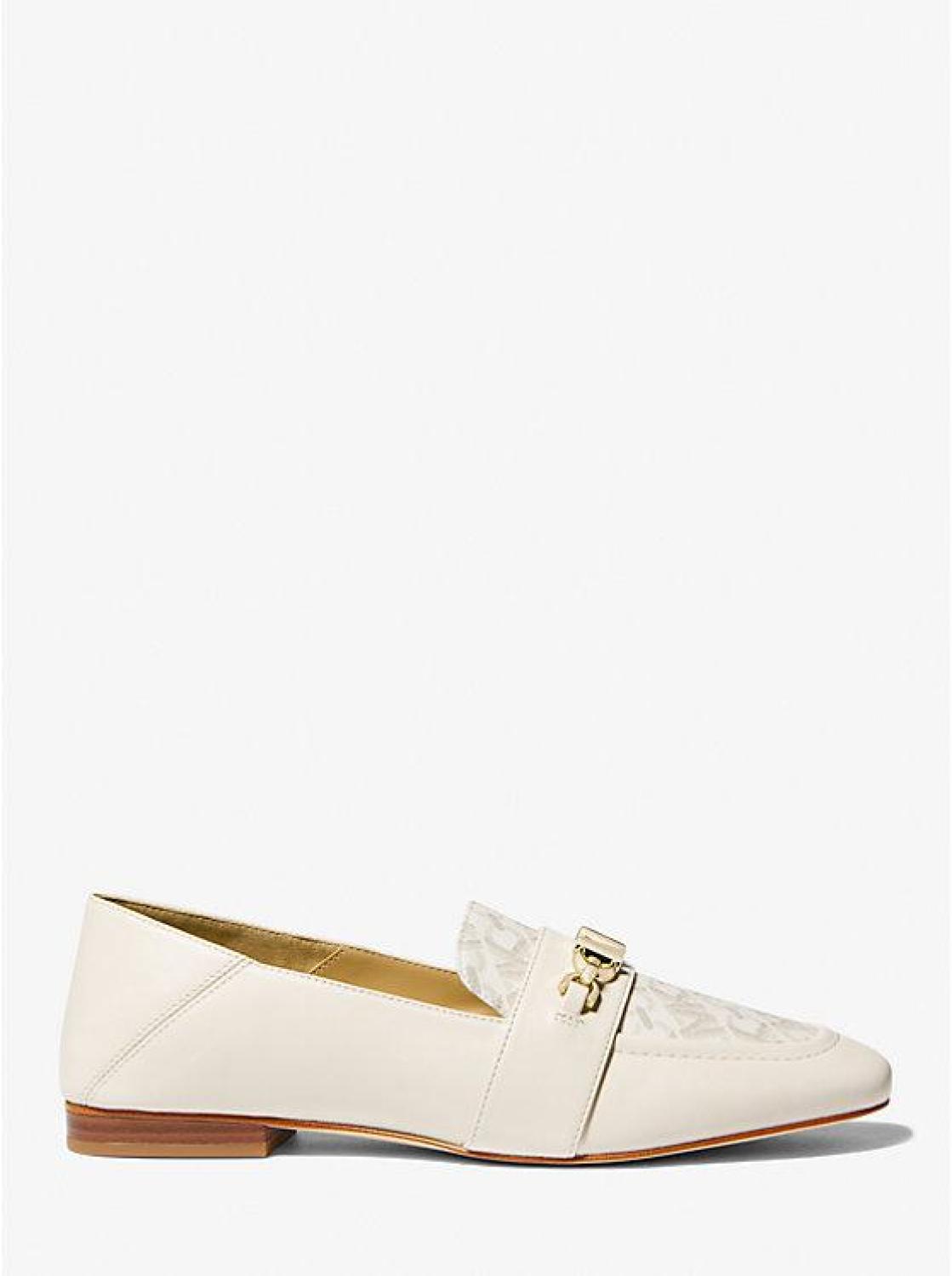 Tiffanie Leather and Empire Signature Logo Mule