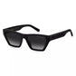 55MM Rectangle Logo Sunglasses