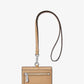 Jet Set Travel Saffiano Leather Card Case Lanyard