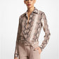 Hansen Python Organic Silk Crepe De Chine Shirt