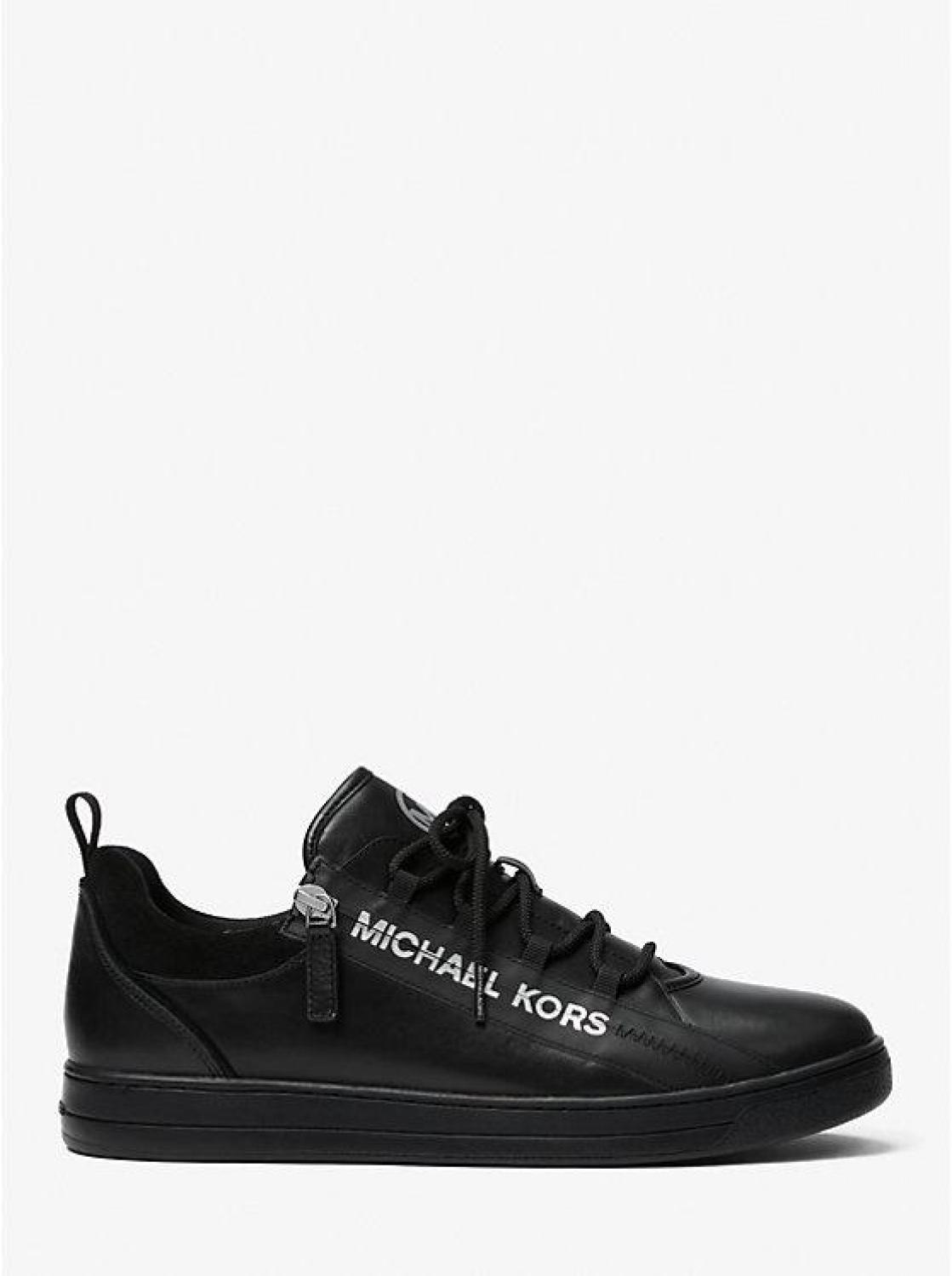 Keating Leather Zip and Lace-Up Sneakers