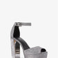 Porter Glitter Chain-Mesh Platform Sandal