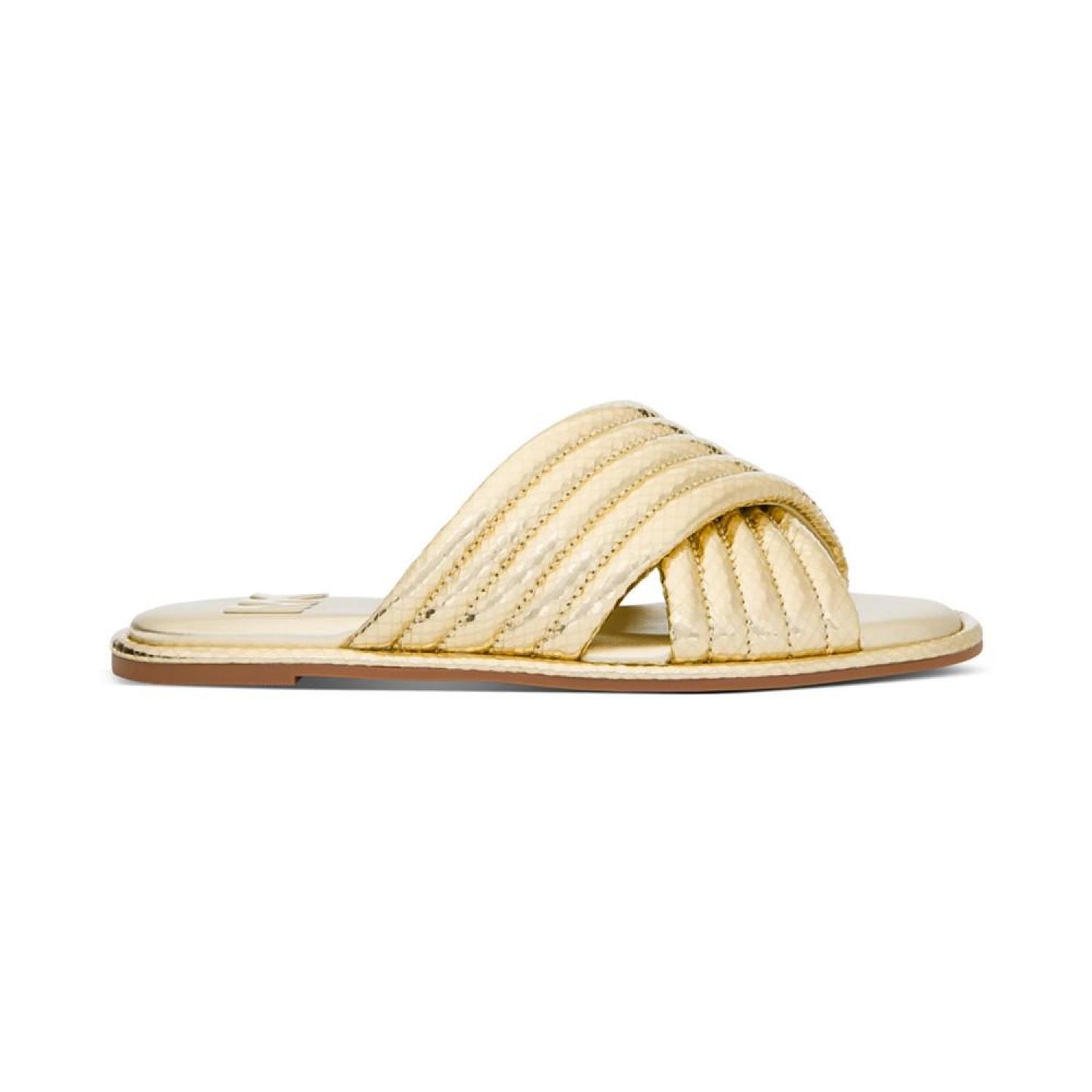 Portia Slip-On Crisscross Quilted Slide Sandals