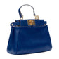 FENDI Micro Peekaboo blue leather gold hardware crossbody bag
