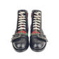 Gucci Men's Leather   Checke Wool Boots (EU / US)