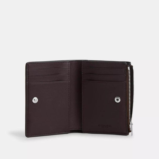 Coach Outlet Bifold Wallet In Signature Canvas With Heart Print