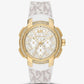 Oversized Sydney Pavé Gold-Tone and Logo Watch