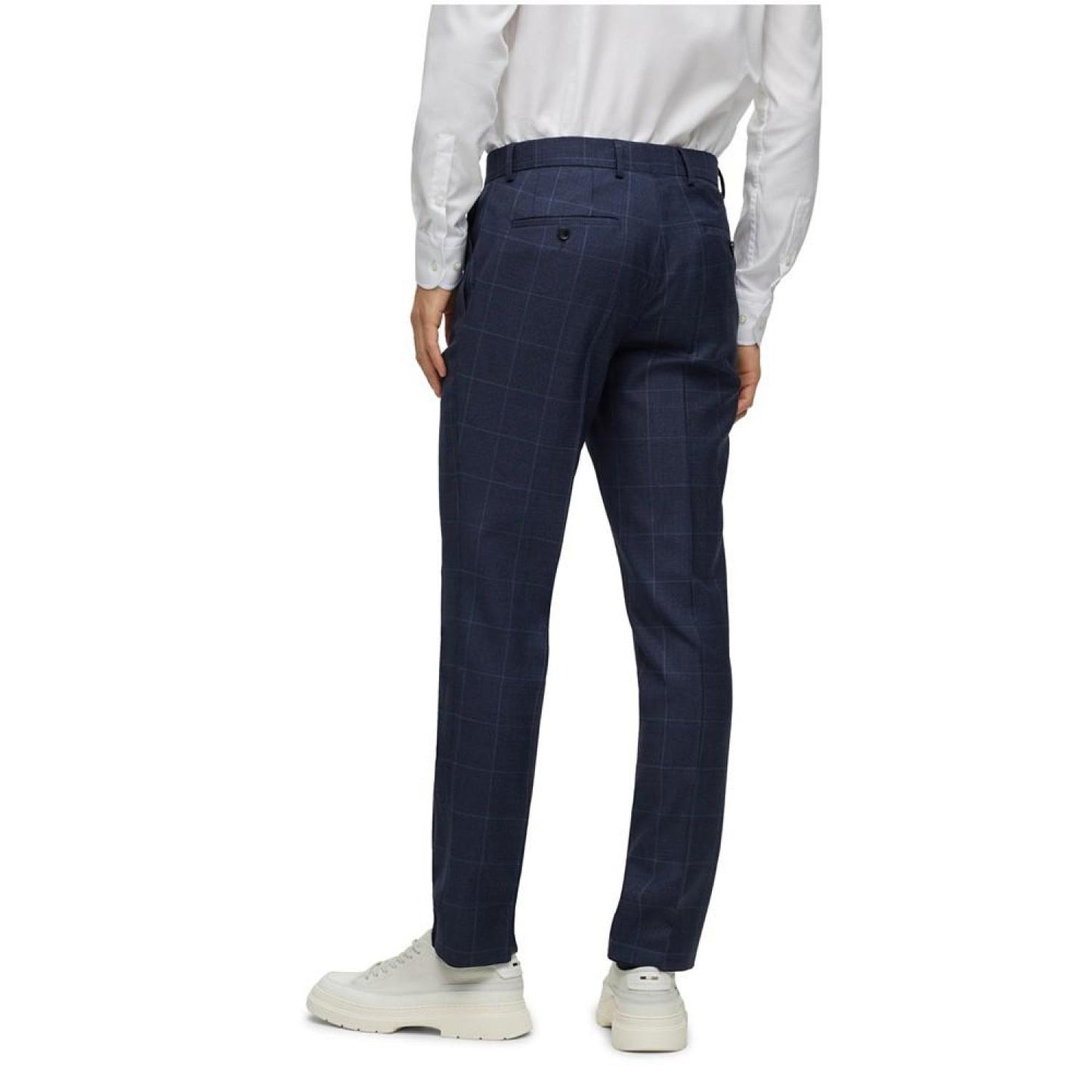 Men's Checked Three-Piece Slim-Fit Suit