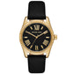 Women's Lexington Three-Hand Black Leather Watch 38mm