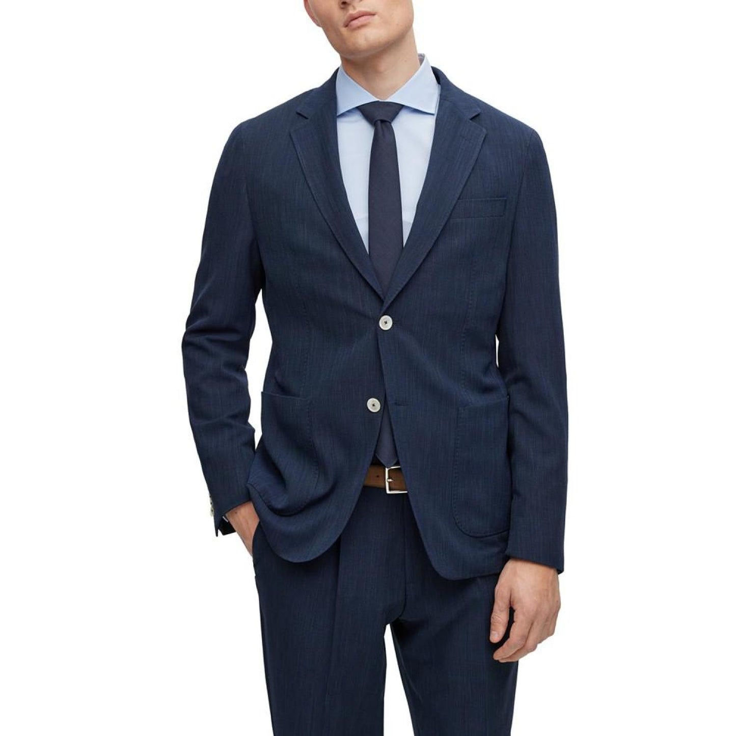 Men's Patterned Stretch Two-Piece Slim-Fit Suit