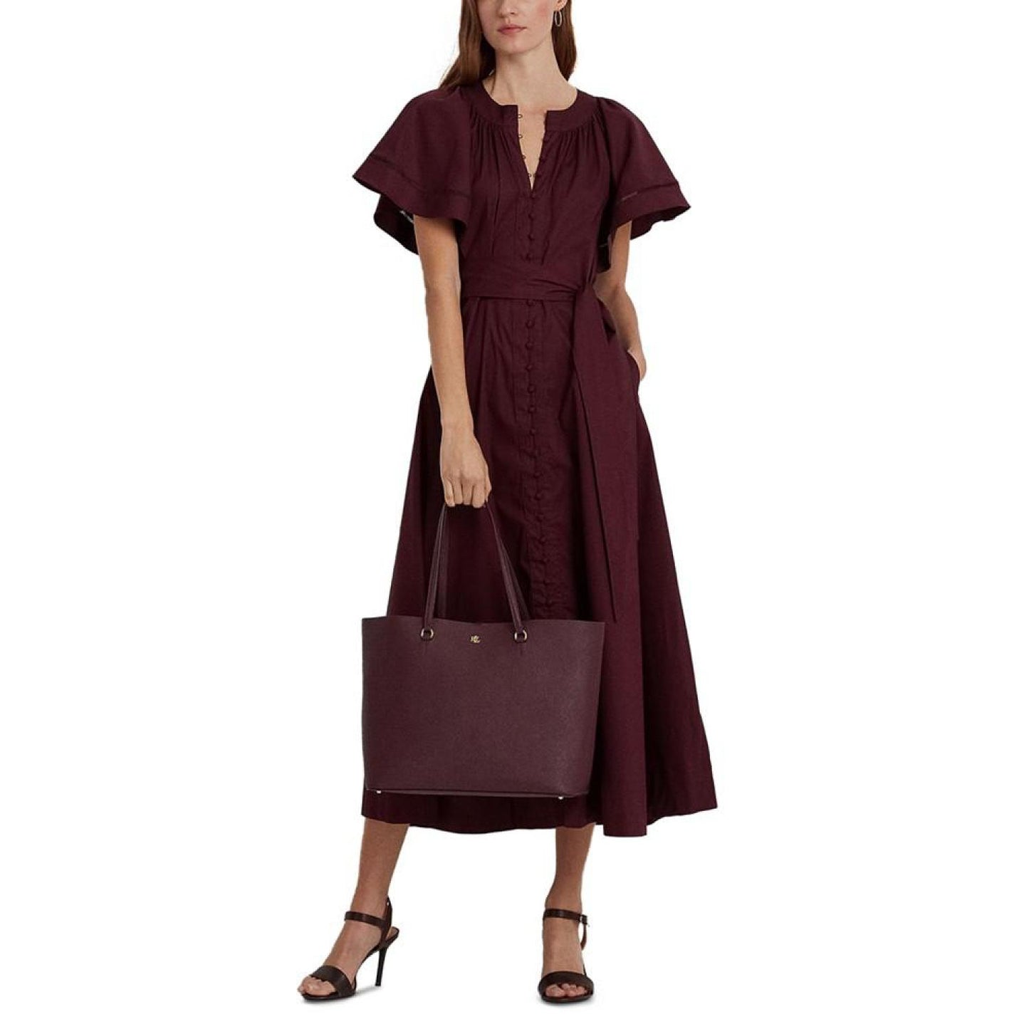Karly Crosshatch Leather Large Tote