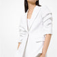 Double Crepe-Sablé Crushed-Sleeve Blazer