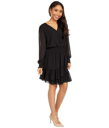 Solid Ruffle Dress