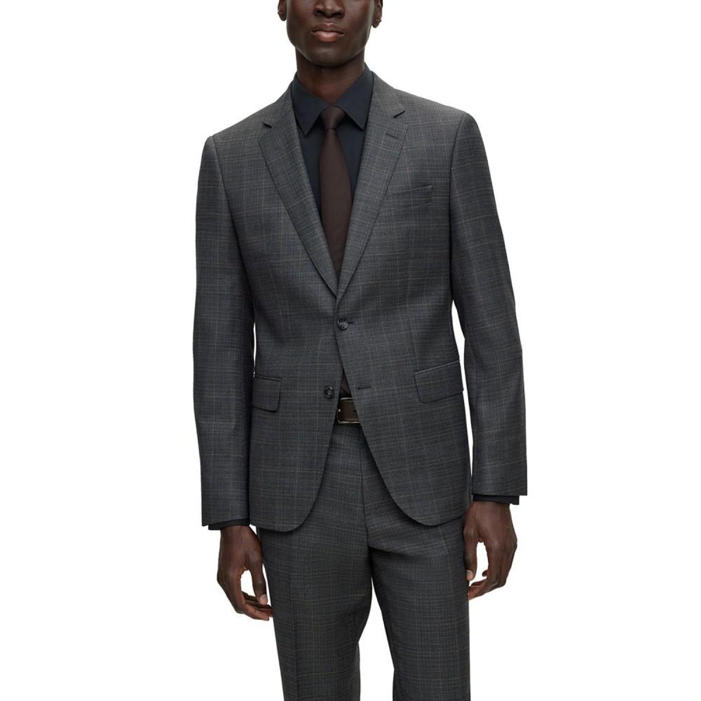 Men's Checked Stretch Slim-Fit Suit