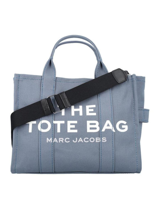Marc Jacobs Logo Printed Zipped Medium Tote Bag