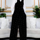 Brewster Jumpsuit In Black Velvet Pearl