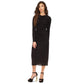 Women's Solid-Color Ruched Midi Dress