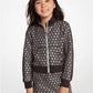 Metallic Logo Stretch Viscose Track Jacket