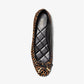 Nori Leopard Print Calf Hair Ballet Flat
