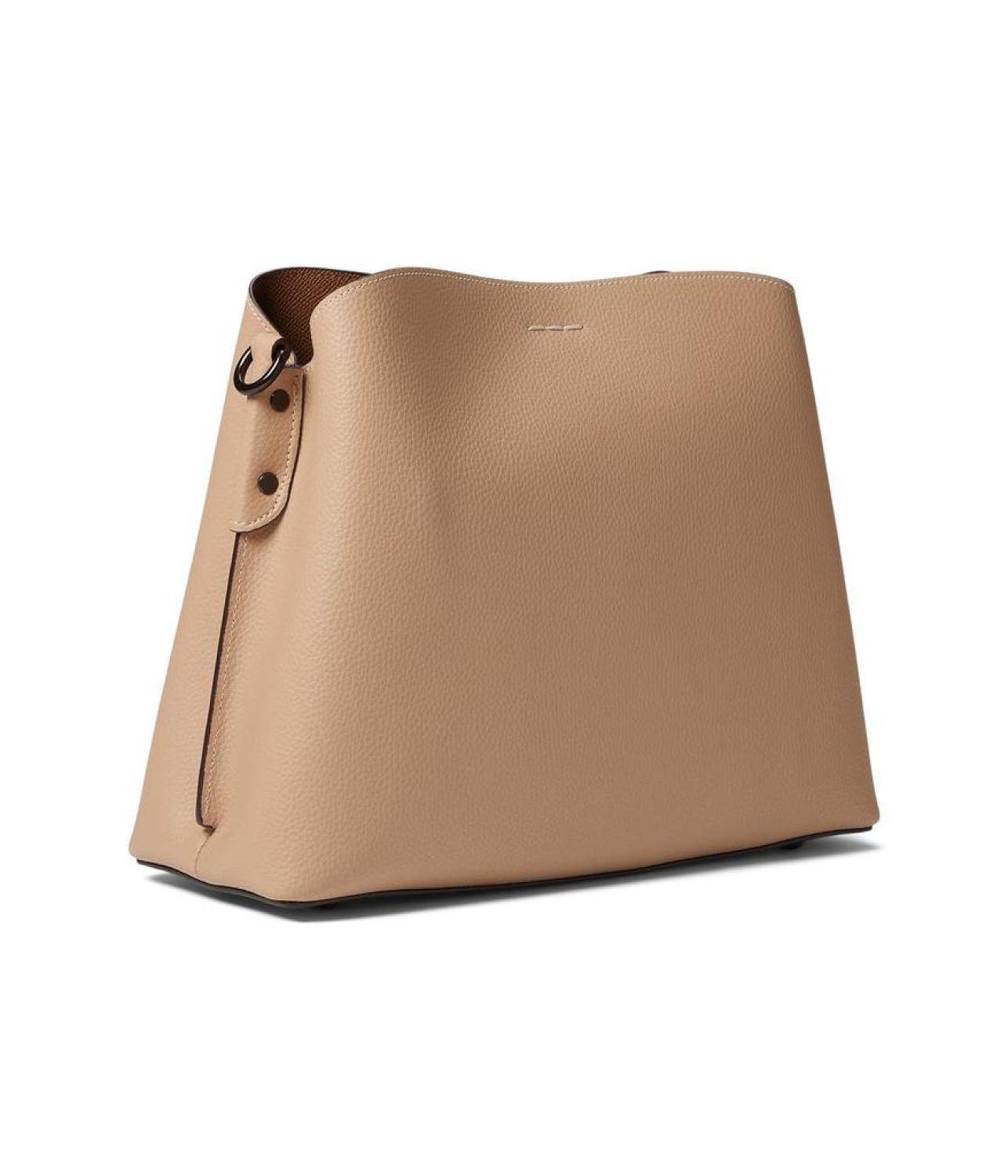 Color-Block Leather Willow Shoulder Bag