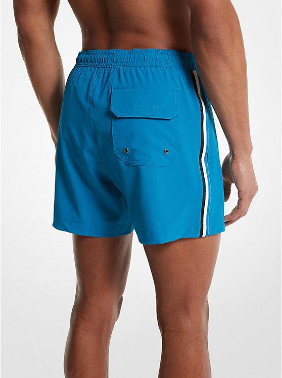 Striped Woven Swim Trunks