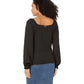 Long Sleeve Puff Sleeve Ruched Top