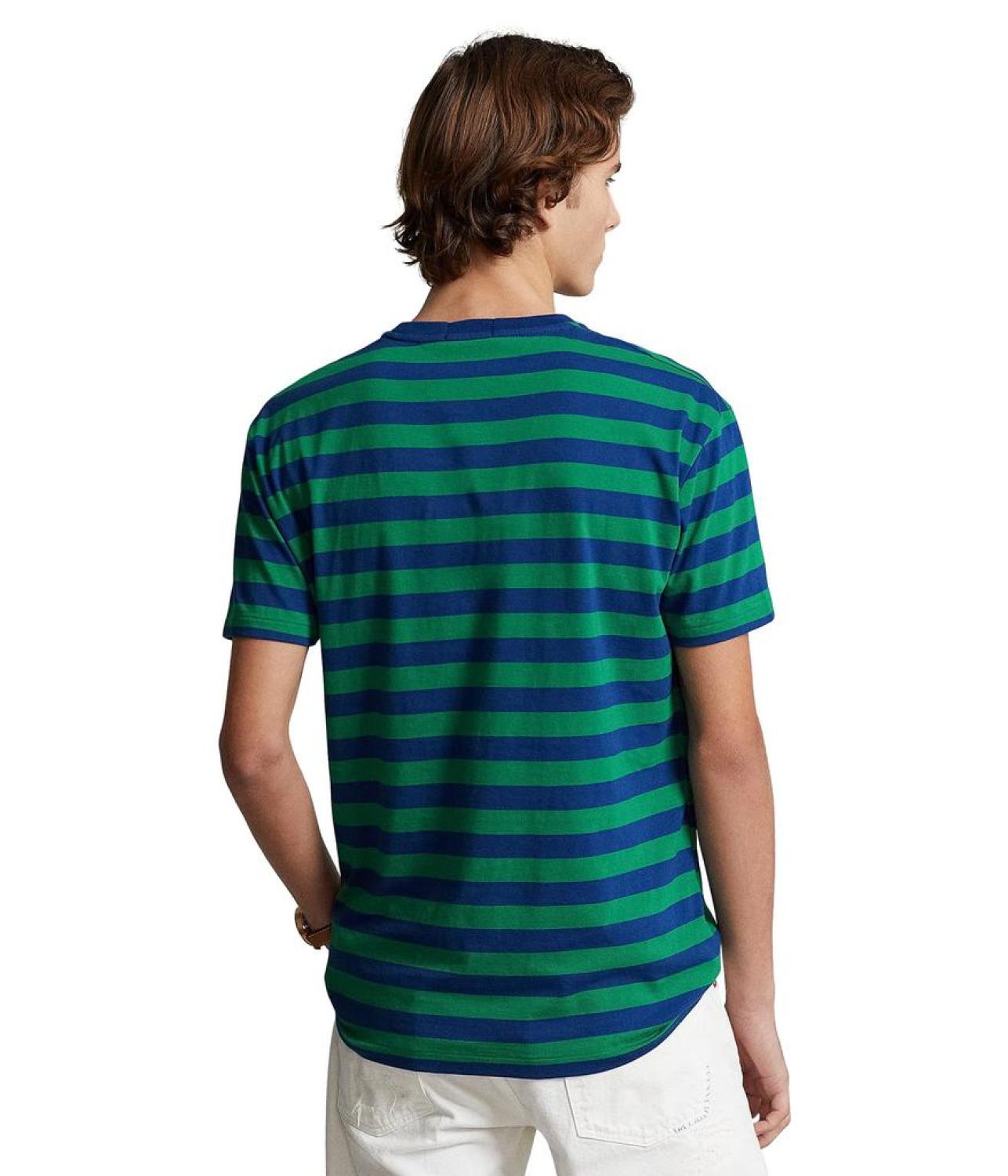 Short Sleeve Striped Crew Neck T-Shirt