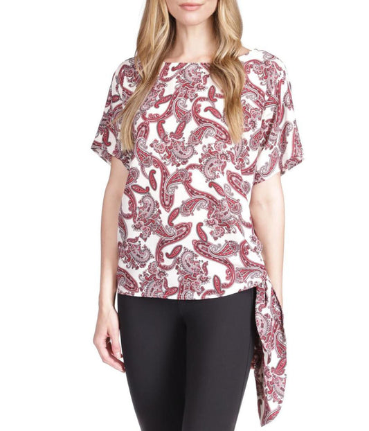 Pop Paisley Tie Top