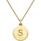 12k Gold-Plated Initials Pendant Necklace, 17" + 3" Extender